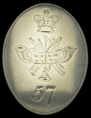 57th (West Middlesex) Regiment Musician’s Shoulder Belt Plate Early 19th Century.
A very rare white metal oval...