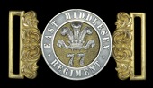 77th (East Middlesex) Regiment Officer’s Waist Belt Clasp 1855-81.
A fine quality example of standard 1855...