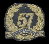 57th (West Middlesex) Regiment Officer’s Forage Cap Badge c.1857-81.
A fine quality example in gold wire...