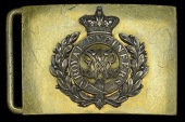 Royal Engineers Officer’s Waist Belt Plate 1830-37.
A most rare example, the burnished gilt rectangular back...