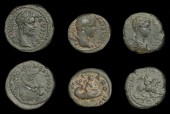 Roman Provincial Coinage, THRACE, Philippopolis, Septimius Severus, Æ unit, laureate bust right, rev. eagle...