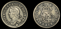 XVII: Copies of Cromwell Coins, Sixpence (or Ninepence), 1658, laureate bust left, liberty cap and anchor below,...