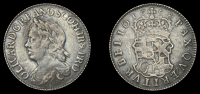 XVII: Copies of Cromwell Coins, Sixpence, 1658, laureate bust left, rev. crowned shield, edge plain, 3.46g/53.6gr/5h...