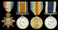 Four: Petty Officer W. J. Talbot, Royal Navy

1914-15 Star (J. 3800, W. J. Talbot, A.B., R.N.); British War and...