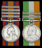 Four: Private F. Holder, 19th Hussars

Queen’s South Africa 1899-1902, 4 clasps, Defence of Ladysmith, Orange...