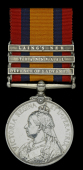 Queen’s South Africa 1899-1902, 3 clasps, Defence of Ladysmith, Transvaal, Laing’s Nek (336 Tpr: W. S....