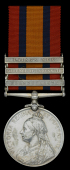 Queen’s South Africa 1899-1902, 3 clasps, Elandslaagte, Defence of Ladysmith, Laing’s Nek (318 Tpr: J....
