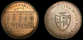 London, London Wall, Skidmore’s London and Westminster series, Penny, type 5, Brewers’ Hall, rev. City arms,...