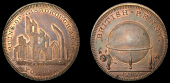 Yorkshire, Guisborough, Skidmore’s Globe series, Penny, 1797, remains of Guisborough Abbey, rev. globe, edge i...