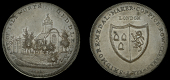 Middlesex, Isleworth, Skidmore’s Clerkenwell series, Penny, All Saints Church, rev. fictitious arms, edge i...