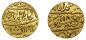 East India Company, Bengal Presidency, Benares Mint: First phase, gold Mohur in the name of ‘Shah ‘Alam II...