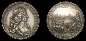 XIII: Medals of Charles II by Simon, Dominion of the Sea, 1665, a struck silver medal by T. Simon, from the same...