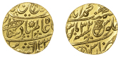 East India Company, Bengal Presidency, Benares Mint: First phase, gold Mohur in the name of ‘Shah ‘Alam II...