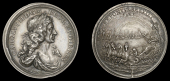 XIII: Medals of Charles II by Simon, Dominion of the Sea, 1665, a struck silver medal by T. Simon, from the same...