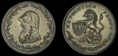 Anglesey, Amlwch, Skidmore’s mule Penny, druid’s head encircled by wreath with 20 acorns, signed w, rev. lion...