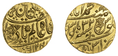 East India Company, Bengal Presidency, Benares Mint: First phase, gold Mohur in the name of ‘Shah ‘Alam II...