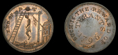 Unlocalised issues, Spence’s mule Farthing, man hanging from gallows, rev. such is the reward of tyrants, edge...