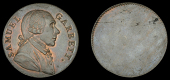 Warwickshire, Birmingham, Samuel Garbett, Hancock’s so-called uniface trial Halfpenny, bust right, reads garbett.,...