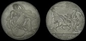London, Fetter Lane, John Milton, Penny, 1800, in white metal, female personifying Science seated on globe bearing...