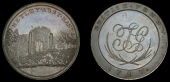 Hampshire, Netley, Skidmore’s Penny, 1797, ruins of Netley Abbey, rev. Thomas Gorton’s cypher, edge i promise to...