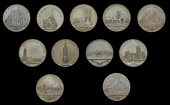 Gloucestershire, Gloucester, Kempson’s City Pennies, 1797 (11), revs. Cathedral, 16.30g/6h (DH 1), High Cross,...