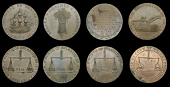 Gloucestershire, Badminton, Kempson’s mule Halfpence (4), ship, rev. scales 1795-96, 9.29g/6h (DH 36); plough,...