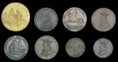 Lancashire, Lancaster, Daniel Eccleston, Halfpenny, 1794, 12.62g/6h (DH 57), Abraham Seward, Penny, 1794, 20.74g/12h...