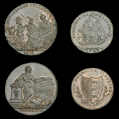 Norfolk, Great Yarmouth, Joseph, Daniel and John Boulter, Halfpenny, 1796, 11.22g/6h (DH 54); Westwood’s Farthing,...