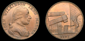 Shropshire, Willey and Snedshill, John Wilkinson, Halfpenny, 1787, bust right, legend ends master ·, rev. man at...