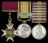 A Boer War C.B. group of three awarded to Colonel A. W. Hill, 57th Foot and Middlesex Regiment, who commanded the...