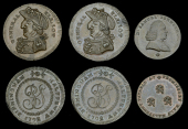 Warwickshire, Birmingham, Skidmore’s mule Halfpence, 1792 (2), ps cypher, revs. bust of General Elliot left,...