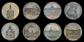 Warwickshire, Birmingham, Kempson’s Buildings, Halfpence (8), New Brassworks, 14.13g/12h (DH 203); New Brewery,...