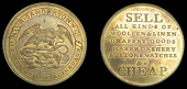 Lothian (Midlothian), Edinburgh, Robert Sanderson & Co, brass Halfpenny, eagle preying on snake, rev. similar, reads...