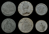 Co Dublin, Dublin, Skidmore’s mule Farthing, Hibernia seated left, rev. ps co cypher, 3.84g/12h (DH 409); Co...