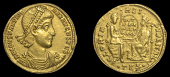Roman Imperial Coinage, Constantius II, Solidus, Thessalonica, c. 350-55, d n constantivs max avgvstvs,...