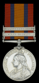 Queen’s South Africa 1899-1902, 2 clasps, Cape Colony, Orange Free State (541 Pte. W. G. Johnston, C.I.V.) pin...