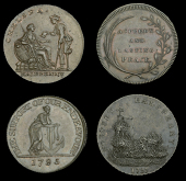 Middlesex, Chelsea, issuer uncertain, Halfpenny, 1795, 9.75g/5h (DH 277); Hornsey, Skidmore’s Halfpenny, 1797,...
