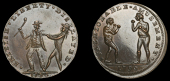 Unlocalised issues, Spence’s mule Halfpenny, sailor seizing a landsman, rev. boxers, edge spence dealer in coins...