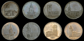 London, Skidmore’s Churches, Halfpence (8), Friday Street, St Mathew’s, 9.98g/12h (DH 585); Little Tower Street,...