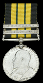 Africa General Service 1902-56, 2 clasps, Somaliland 1902-04, Jidballi (7347 Pte. F. Betts. Middlesex Regt.)...