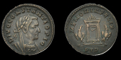 Roman Imperial Coinage, Divus Constantius I, Follis, struck under Constantine I, c. 337, Trier, laureate and veiled...