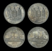 H.M.S. New Zealand Medal 1913 (2), Arms of Aukland, ‘The Dominion of New Zealand’, reverse: the battlecruiser...