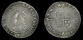 Elizabeth I (1558-1603), Second issue, Shilling, mm. cross-crosslet, bust 3C, reads elizabeth d g ang fr et hib...