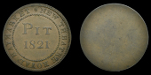 Theatre and Entertainment, HAYMARKET, Theatre Royal, 1821, uniface copper, new theatre royal haymarket around pit...