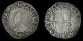 Elizabeth I (1558-1603), Sixth issue, Shilling, mm. anchor with straight flukes to right, bust 6B, reads elizab d g...