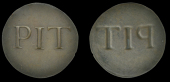 Theatre and Entertainment, Uncertain location, bracteate brass, pit, 31mm, 4.64g (W 530, this piece illustrated)....