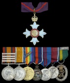An inter-War ‘Civil Division’ C.B.E. group of eight awarded to Sergeant A. A. Oliver, 12th Middlesex (Civil...