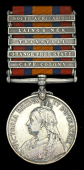 Queen’s South Africa 1899-1902, 5 clasps, Cape Colony, Orange Free State, Transvaal, Laing’s Nek, South Africa...