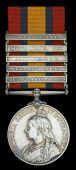 Queen’s South Africa 1899-1902, 5 clasps, Orange Free State, Laing’s Nek, Transvaal, South Africa 1901, Cape...