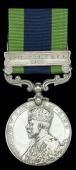 India General Service 1908-35, 1 clasp, Afghanistan N.W.F. 1919 (290706 Pte. F. F. J. Sparksman, Midd’x R.) nearly...